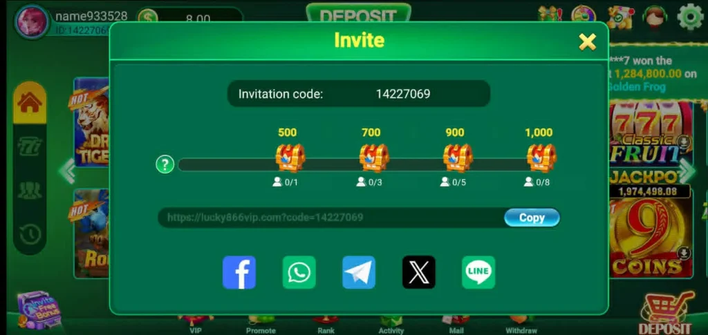 LUCKY 866 Game